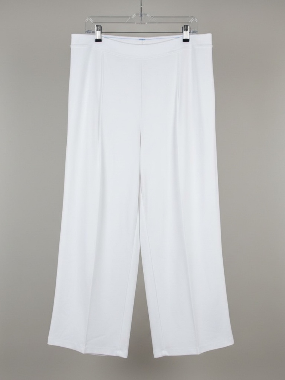 J. Jill Wide-Leg Pull-On Pants in White Wearever Collection xl